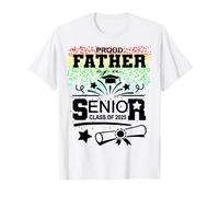 Orgulloso padre de una clase de graduación senior 2025 Camiseta