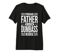 Orgulloso Padre de Unos cuantos niños Idiotas Divertido papá Humor Camiseta Premium