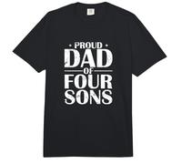 Orgulloso papá de Cuatro Hijos Comfort Colors Adult Heavyweight T-Shirt