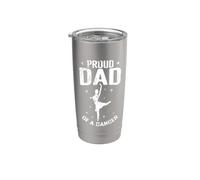 Orgulloso papá de un bailarín Ballet Dance Padre Vaso térmico de acero inoxidable de doble pared