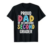 Orgulloso papá de un Impresionante Segundo Grado Divertido de Vuelta a la Escuela Camiseta