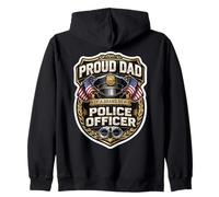 Orgulloso Papá De Un Nuevo Oficial De Policía Padre Papa Cop Sudadera con Capucha