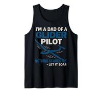 Orgulloso papá de un Planeador piloto Vuelo Planeador avión Volador Camiseta sin Mangas