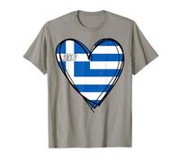Orgulloso papá Griego mamá Grecia Bandera corazón gráfico I Love Athens Camiseta