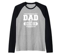 Orgulloso Papá Ingeniero Hijo Industrial Electric Ohm Ley Física Camiseta Manga Raglan