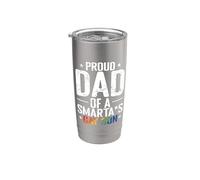 Orgulloso Papá Smartass Hijo Gay Vaso térmico de acero inoxidable de doble pared
