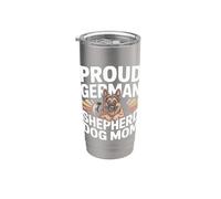 Orgulloso perro pastor alemán mamá amante de las mascotas Orgullo Vaso térmico de acero inoxidable de doble pared