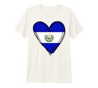 Orgulloso salvadoreño niño niña mamá Hello El Salvador Bandera corazón Camiseta Premium
