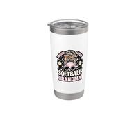 Orgulloso Softbol Abuela Abuela Abuela Nana Apoyo Vaso térmico de acero inoxidable de doble pared