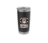 Orgulloso Softbol Abuela Abuela Abuela Nana Apoyo Vaso térmico de acero inoxidable de doble pared