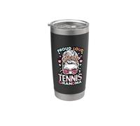 Orgulloso Tenis Abuela Abuela Abuela Nana Soporte Vaso térmico de acero inoxidable de doble pared