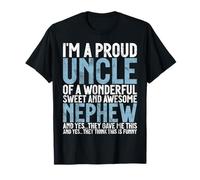 Orgulloso Tío De Un Sobrino Maravilloso Citas Sarcásticas Tío Camiseta