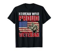 Orgulloso Veterano de la Guerra de Corea Familia Militar de EE.UU. Hombres Mujeres Camiseta
