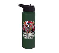 Orgulloso vikingo noruego frailecillo sangre corre por mis venas Stainless Steel Insulated Water Bottle