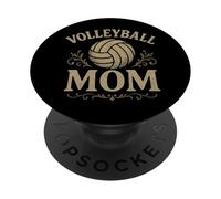 Orgulloso Voleibol Mamá Corte Estilo Lateral Apoyo Mamá PopSockets PopGrip Adhesivo