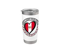 Orgulloso y afortunado de ser peruano I Love Peru bandera corazón diseño Vaso térmico de acero inoxidable de doble pared
