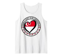 Orgulloso y afortunado de ser singapurense I Love Singapore Bandera genial Camiseta sin Mangas