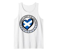 Orgulloso y afortunado para ser escocés I Love Scotland bandera gráfica Camiseta sin Mangas