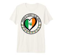 Orgulloso y Afortunado para ser irlandés I Love Irlanda diseño de corazón Camiseta Premium