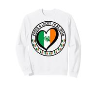Orgulloso y Afortunado para ser irlandés I Love Irlanda diseño de corazón Sudadera