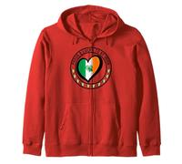 Orgulloso y Afortunado para ser irlandés I Love Irlanda diseño de corazón Sudadera con Capucha