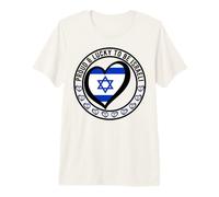 Orgulloso y Lucky To Be Israeli I Love Israel Bandera Corazón Impresión Camiseta Premium
