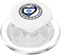Orgulloso y Lucky To Be Israeli I Love Israel Bandera Corazón Impresión PopSockets PopGrip para MagSafe