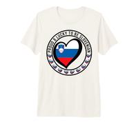 Orgulloso y Lucky To Be Slovenian I Love Slovenia Bandera Gráfico Camiseta Premium