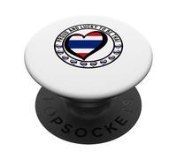 Orgulloso y Lucky To Be Thai I Love Thailand - Gráfico de Bandera Genial PopSockets PopGrip Adhesivo