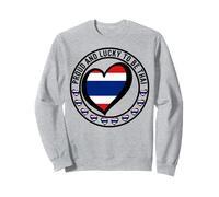 Orgulloso y Lucky To Be Thai I Love Thailand - Gráfico de Bandera Genial Sudadera