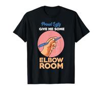 Orgulloso zurdo Dame un Poco de Codo Cuarto Divertido zurdo Camiseta
