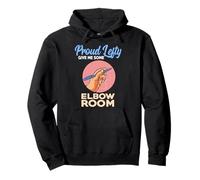 Orgulloso zurdo Dame un Poco de Codo Cuarto Divertido zurdo Sudadera con Capucha