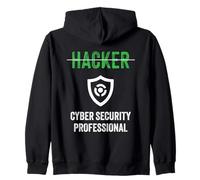 Orgullosos Hackers Título del Trabajo Hacker Ciberseguridad angustiada Sudadera con Capucha