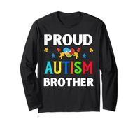 Orgullosos Hermanos Autismo Bruh Bro Hombre Autista Hombres Hermano Hijo Manga Larga