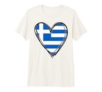 Orgullosos patriotas griegos Grecia Bandera del día Nacional gráfico de corazón Camiseta Premium