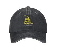 ORHFHVW Gorra de béisbol Gadsden Bandera No Me Pises Libertario Denim Amarillo Sombreros Deportivos Al Aire Libre Pareja Mujeres Sombrilla Sbirthday Regalo