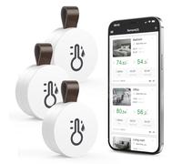 ORIA 3 Piezas Termómetro Higrómetro Bluetooth, Sensor de Humedad de Temperatura con Exportación de Almacenamiento de Datos, Termometro Inalámbrico Digital con iOS Android para Habitación