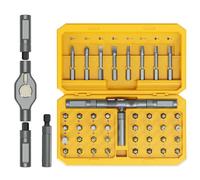 ORIA Juego de Destornilladores Precisión, 42 en 1 Juego de Destornilladores Magnéticos con 40 Puntas, Mango de Trinquete en T Fesmontable, Magnetizador, Kit de Herramientas de Reparación - Amarillo