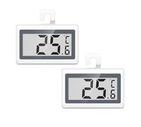 ORIA Termómetro Digital para Refrigerador, 2 Piezas Termómetros para Congelador con Pantalla LCD Grande, Interruptor ℃/℉, Alarma de Escarcha, Gancho para Colgar, Para el Hogar, Bares, Restaurantes