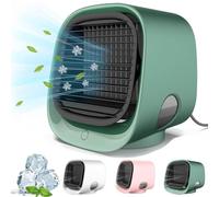 Oribreeze Air Conditioning,2024 New Mini Desktop Air Cooler,Portable Room Air Conditioning with Night Light,Air Cooler for Home Room Camping Car Office (Green)