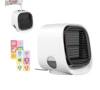 Oribreeze Aire acondicionado, Aire acondicionado portátil Oribreeze, Ventilador enfriador de aire Oribreeze, Ventilador con ventilador de refrigeración con luz nocturna (Blanco)