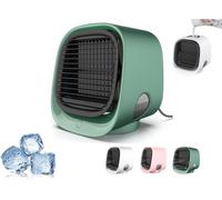 Oribreeze Aire Acondicionado,Oribreeze Enfriador De Aire,Ventilador De Aire Acondicionado Ajustable De 3 Velocidades,Para Coche Camping Oficina Sala (Verde)