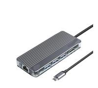 ORICO 11-in-1 USB C Estación de Acoplamiento Tipo-C a 4K30Hz Adaptador HDMI PD100W SD TF USB 3.0 Cubo Compatible con Varios Dispositivos(8-in-1)