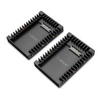 ORICO 2 Adaptadores para Discos Duros de 2,5'' a 3,5'', Marco de Soporte de Montaje Convertidor de Disco Interno para SATA SSD HDD de 2,5 Pulgadas de 7 9.5 12mm (1125SS-2)