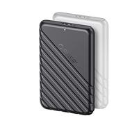 ORICO 2 Piezas Carcasa Externa para Disco Duro 2,5" USB 3.0 (5Gbps) SATA III, Compatible con HDD/SSD de 7mm y 9,5mm, Soporta UASP y Trim, Instalación sin Herramientas, ABS - Negro + Blanco (25PW1-U3)