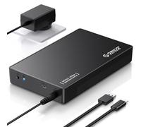 ORICO 3,5" Caja Externa para Disco Duro SATA III a USB3.1 Tipo C para instalación sin Herramientas, soporta UASP y Discos de 20TB - Negro 3588C3