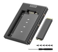 ORICO Adaptador de Disco Duro M.2 NGFF a SATA de 3,5 Pulgadas, Marco de Montaje convertidor para SSD M.2 SATA Llave B+M Key en 2230/ 2242/ 2260/ 2280 (D2NS)
