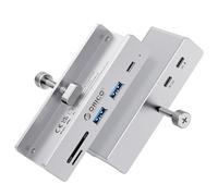 ORICO Alluminio USB 3.2 Hub Clip con Puerto Alimentación 5V, 10Gbps 5 Puertos Distribuidor USB con 2 Tipo A 3.2 y 1 Tipo C3.2, SD/TF 3.0, Cable de 100cm por Monitor, Escritorio