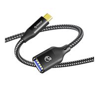ORICO Cable de extensión, cable de extensión USB 3.1, extensor de carga/sincronización de 10 Gbit/s, extensión USB C macho a A hembra, cable USB para unidades flash, ratones, teclados, negro, 1 m