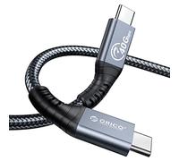 ORICO Cable para Thunderbolt 4, Compatible con Thunderbolt 3/USB4, Tasa de Transferencia 40Gbps, 8K@60Hz (Dos Pantallas 4k@60Hz) con PD 100W (20V/5A) para PC, eGUP y Portátil (Recto,0.8M)
